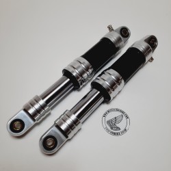 Schokbreker set alu/zwart 28 cm (lucht gedempt)