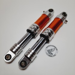 Schokbreker set alu/oranje 28 cm (lucht gedempt)