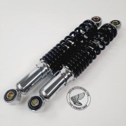 Schokbreker set  zwart-chroom 28 cm hoog